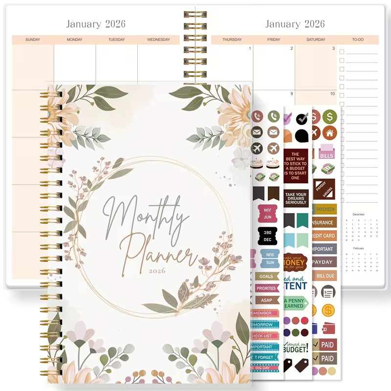 1 kpl 2026 kuukausikalenteri A5