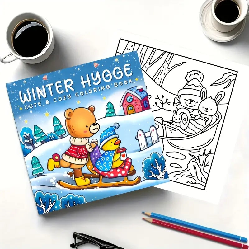 Winter hygge coloring book värityskirja