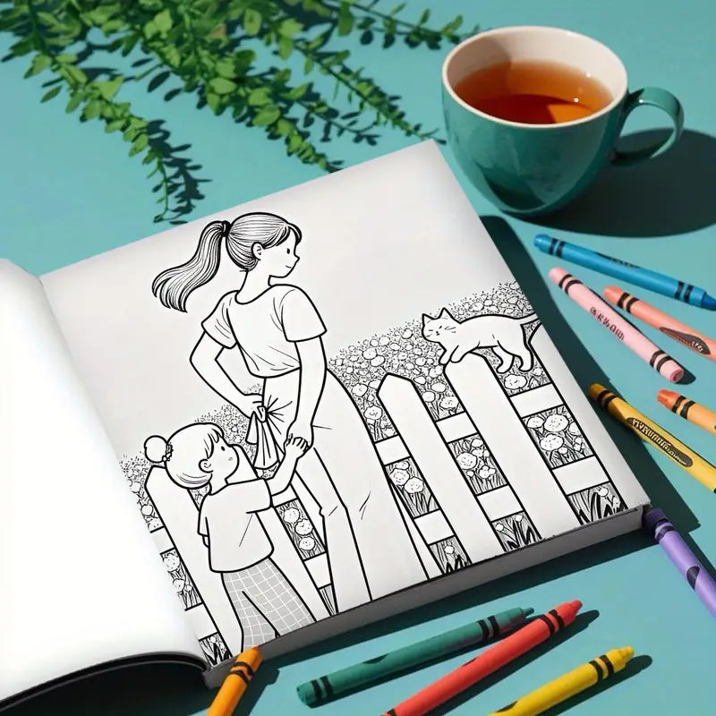 Warm Family Moments coloring book värityskirja