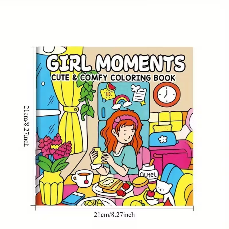 Girl moments coloring book värityskirja
