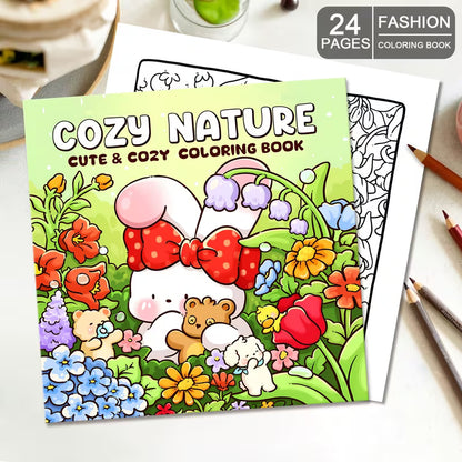 Cozy nature coloring book värityskirja