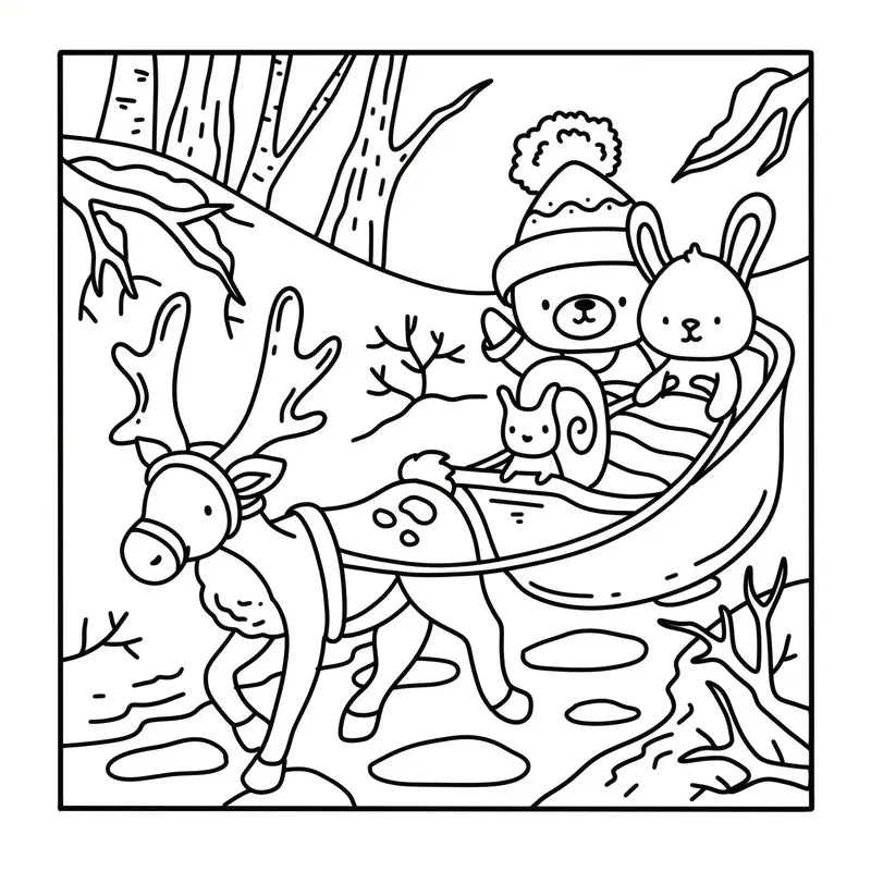 Winter hygge coloring book värityskirja