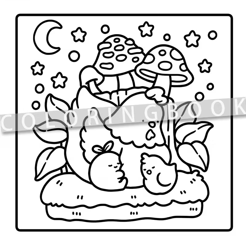 Little nook coloring book värityskirja