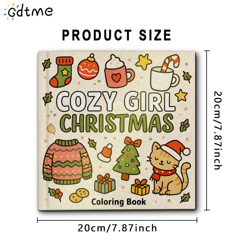 Cozy girl christmas coloring book värityskirja