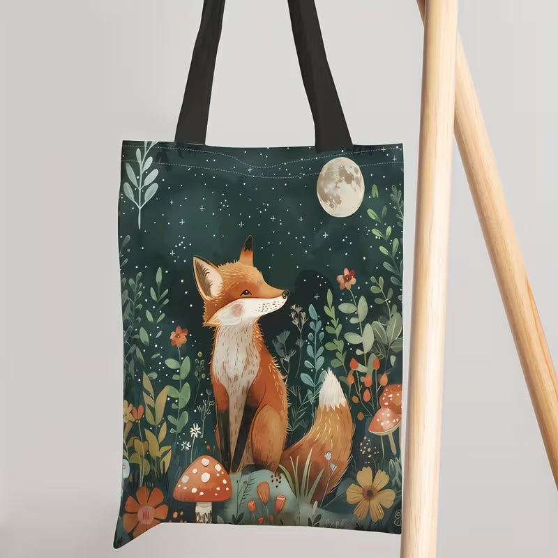 1 kpl sarjakuvakettu-kankainen kangaskassi