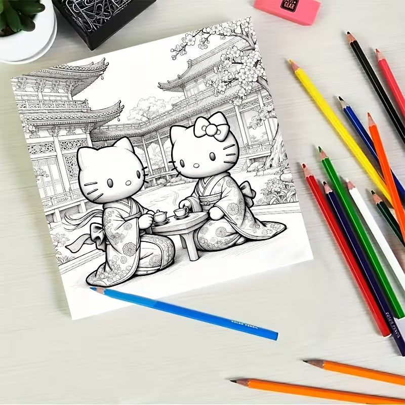 Hello Kitty coloring book värityskirja