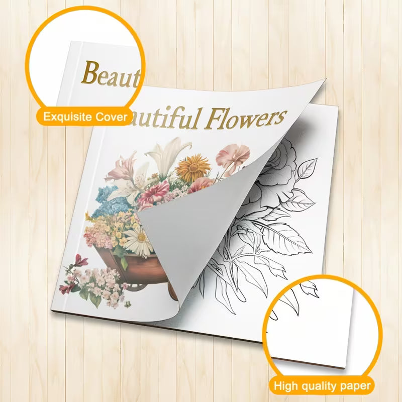 Beautiful Flowers värityskirja