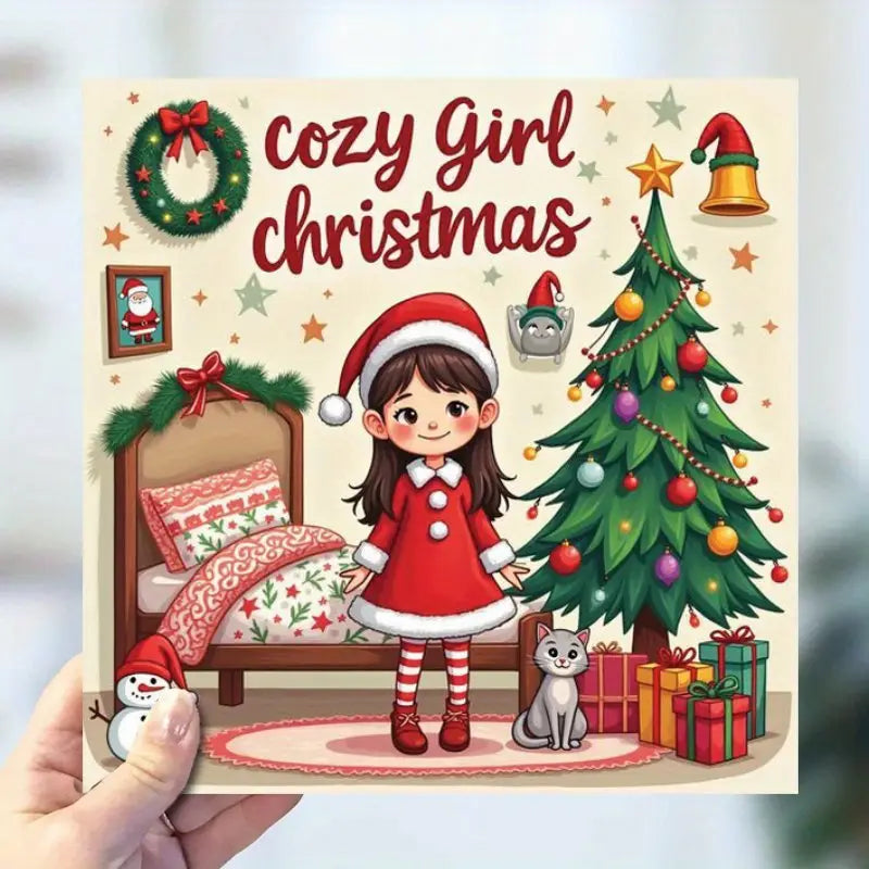 Cozy Girl Christmas coloring book Värityskirja