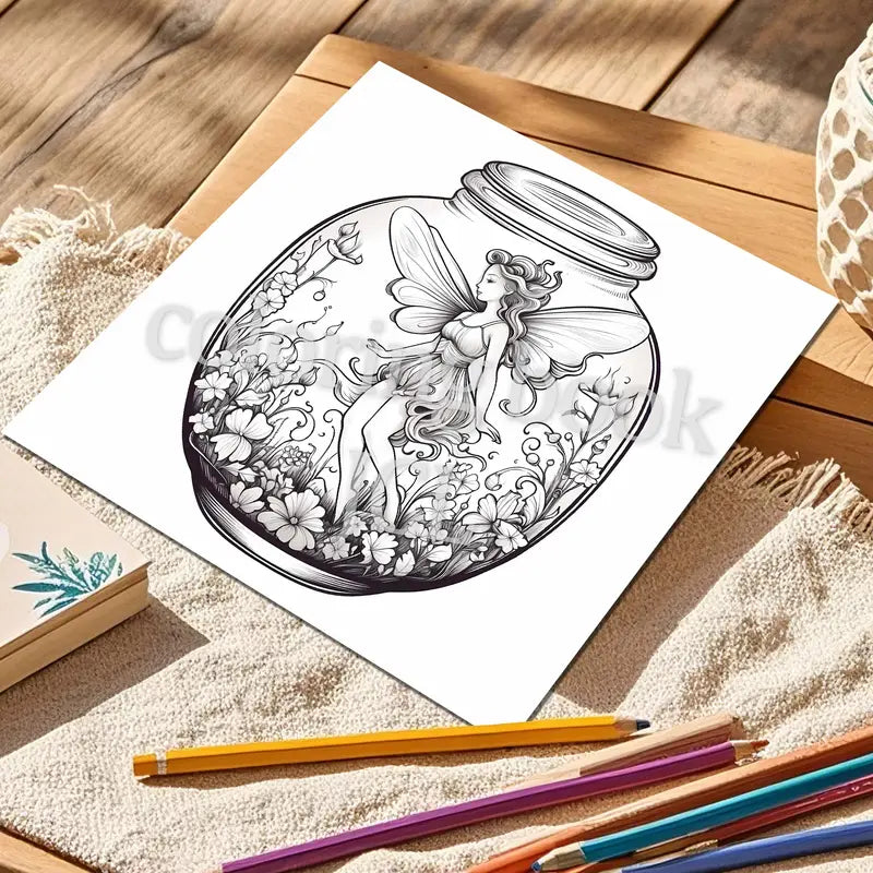 Magical jar coloring book värityskirja