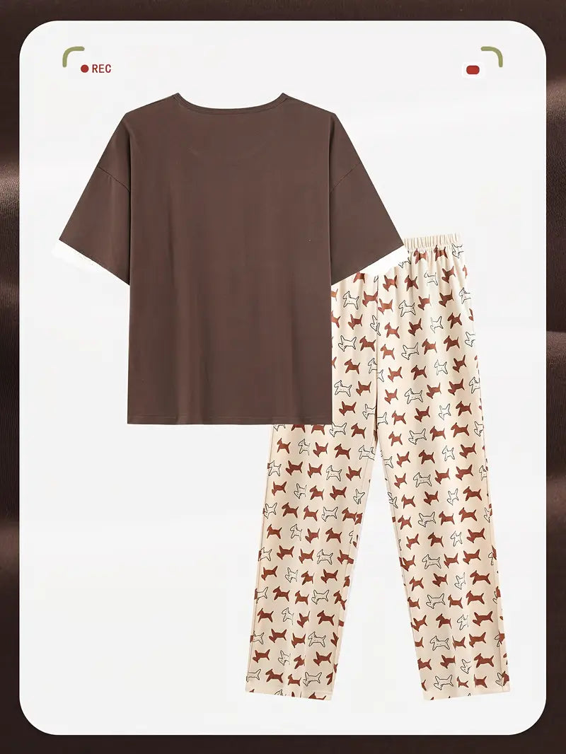 100 % puuvillaa Kesäiset hengittävät lyhythihaiset pitkät housut, pyjamat