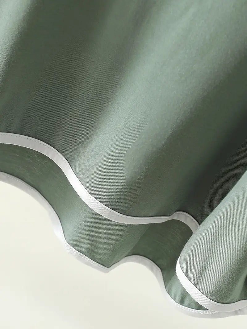 100 % puuvillaa Oliivinvihreä pyjama-setti