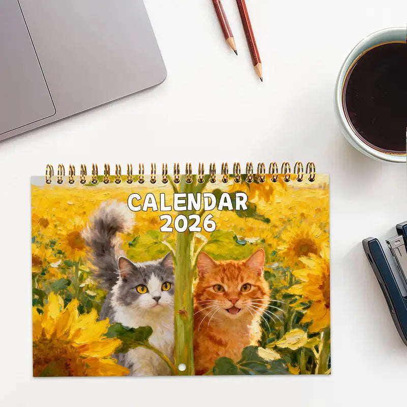 Kissakalenteri 2026 - A5-kokoinen