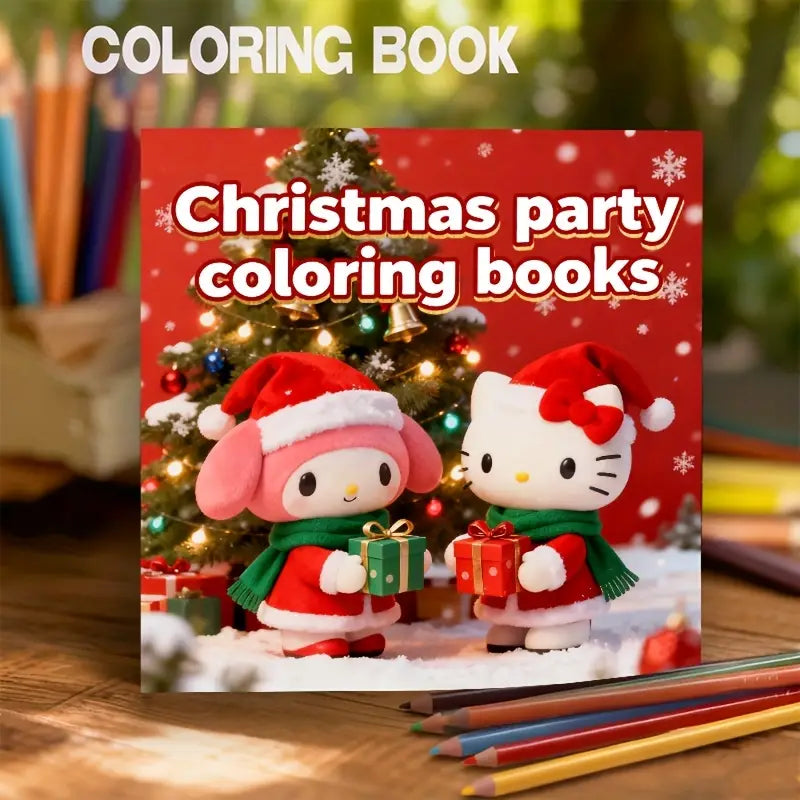 Christmas party coloring book värityskirja
