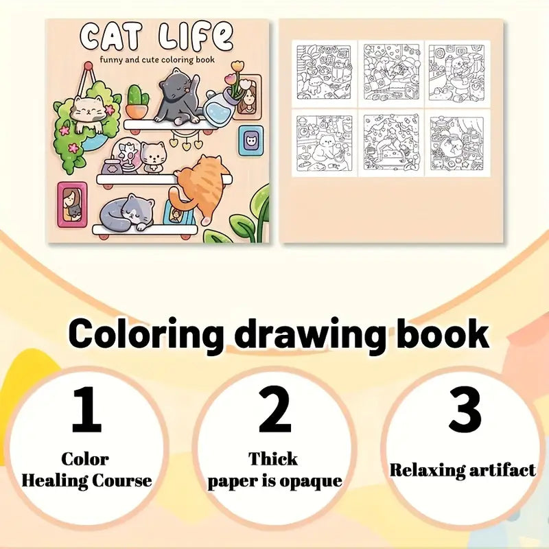 Cat life coloring book värityskirja