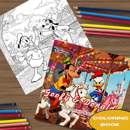 Goofy and donald -värityskirja coloring book