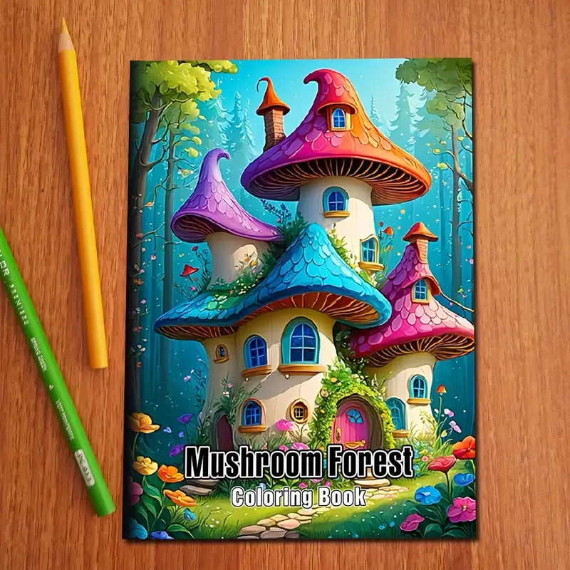 Mushroom Forest coloring book värityskirja