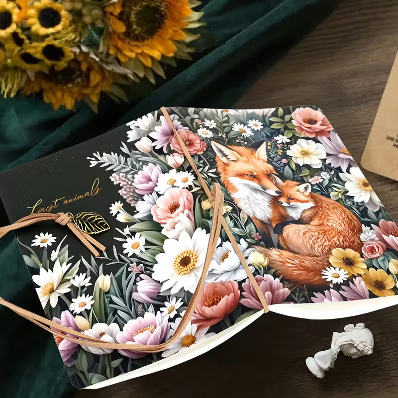 A5 ja 80-sivuinen retro-kettueläinluonnoskirja