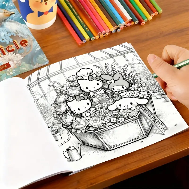 Hello Kitty and Friends coloring book värityskirja