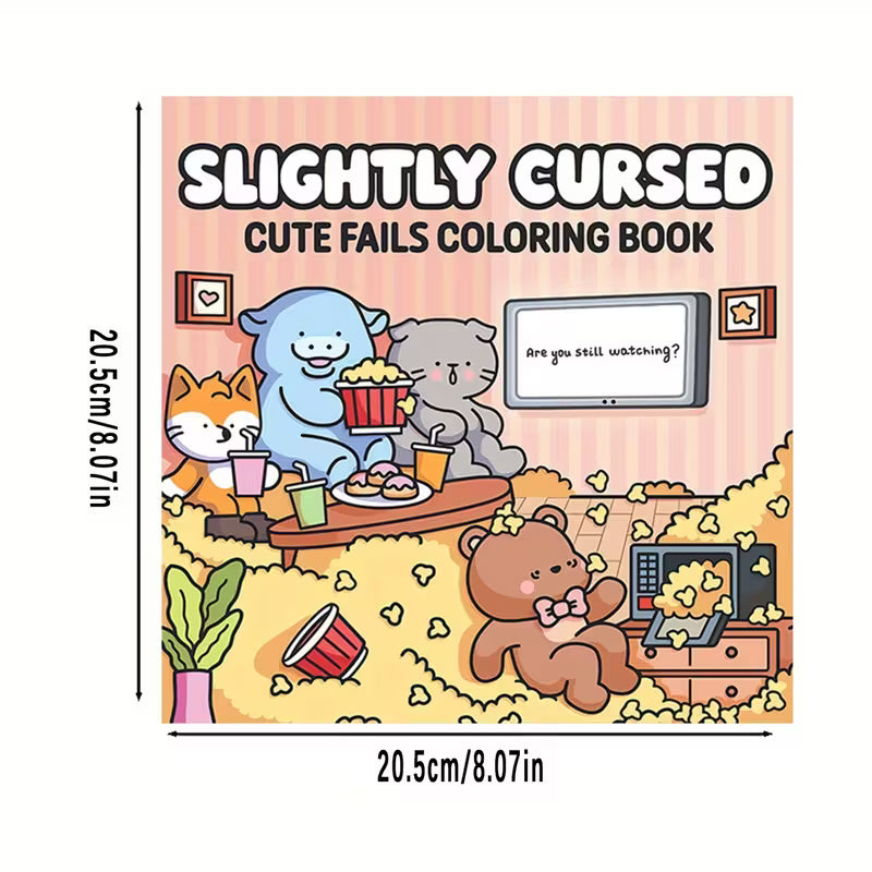 Slightly cursed coloring book värityskirja