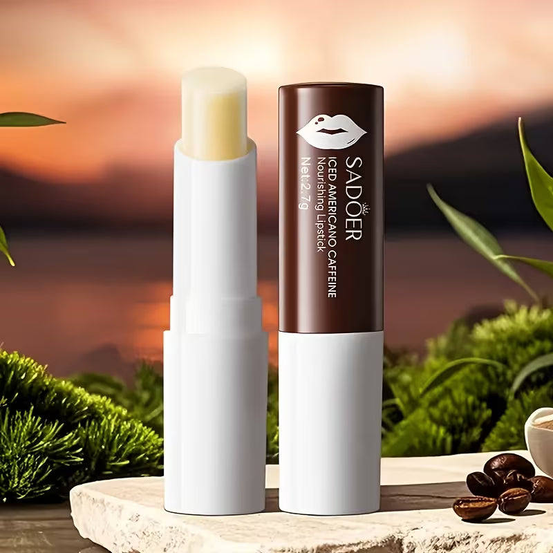 Kofeiinipitoinen huulivoide, runsaasti kollageenia ja glyseriiniä kosteuttavaan ja ravitsevaan vaikutukseen, pitkäkestoinen kosteutus, mieto koostumus - silottava vaikutus, sopii sekä miehille että naisille, luonnollinen kahvin maku - 2,7 g