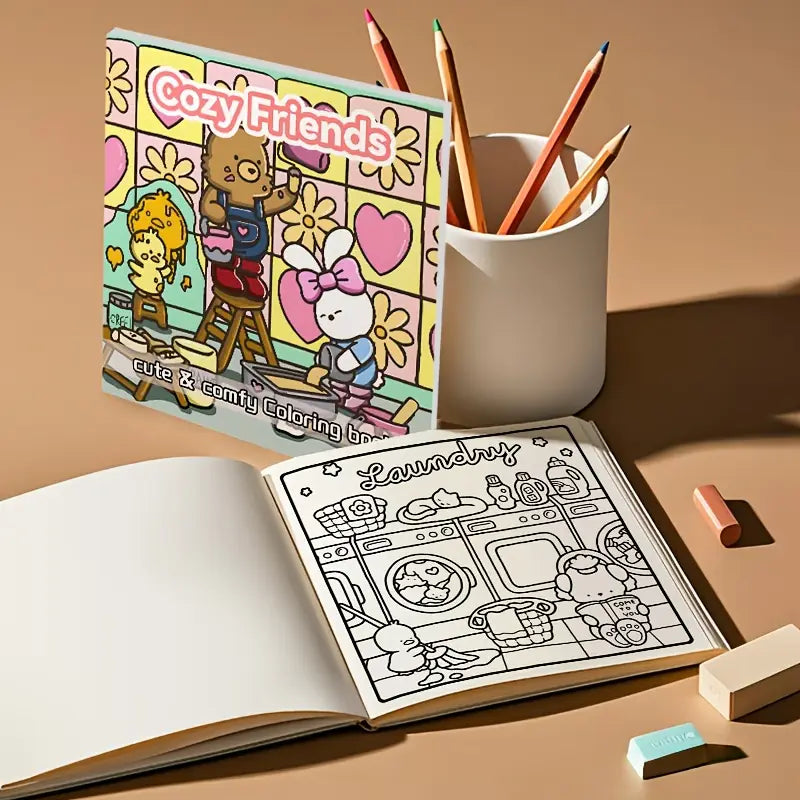 Cozy friends coloring book värityskirja