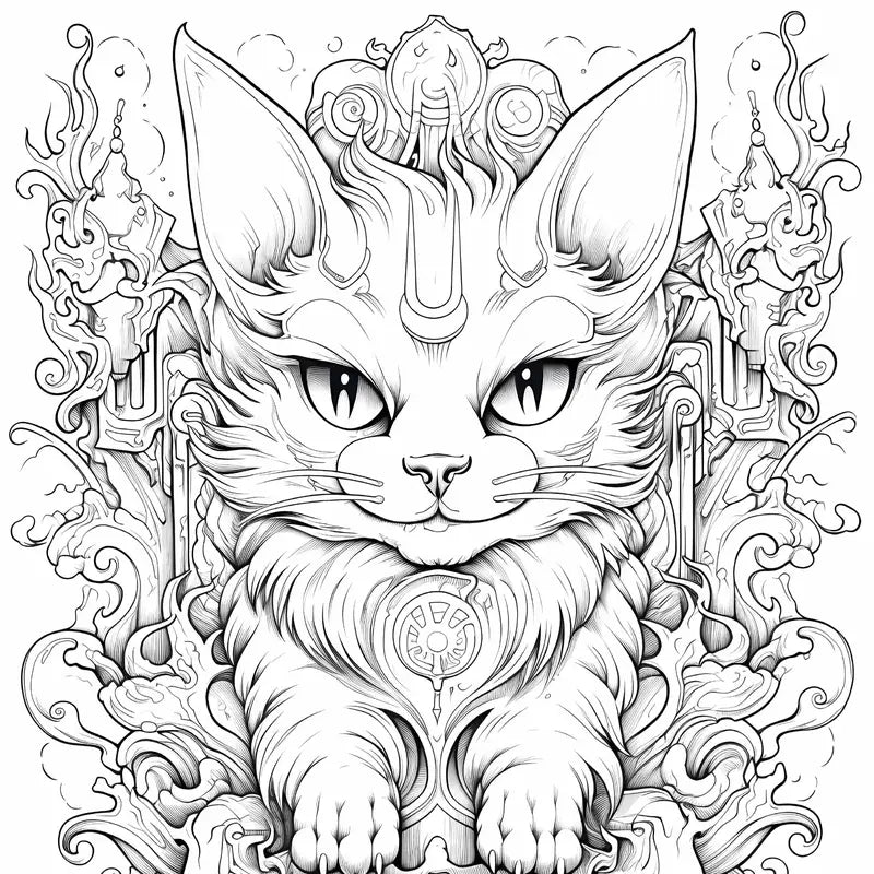 Dark kitty coloring book värityskirja