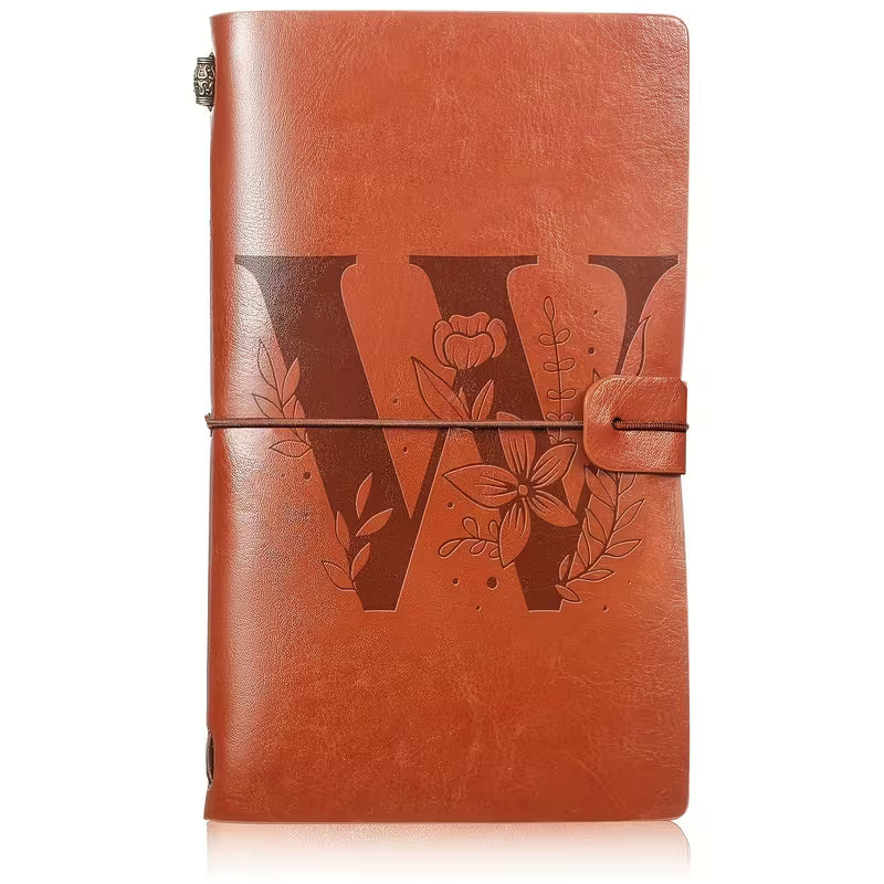 Kukka-alkukirja S PU-nahkainen matkapäiväkirja