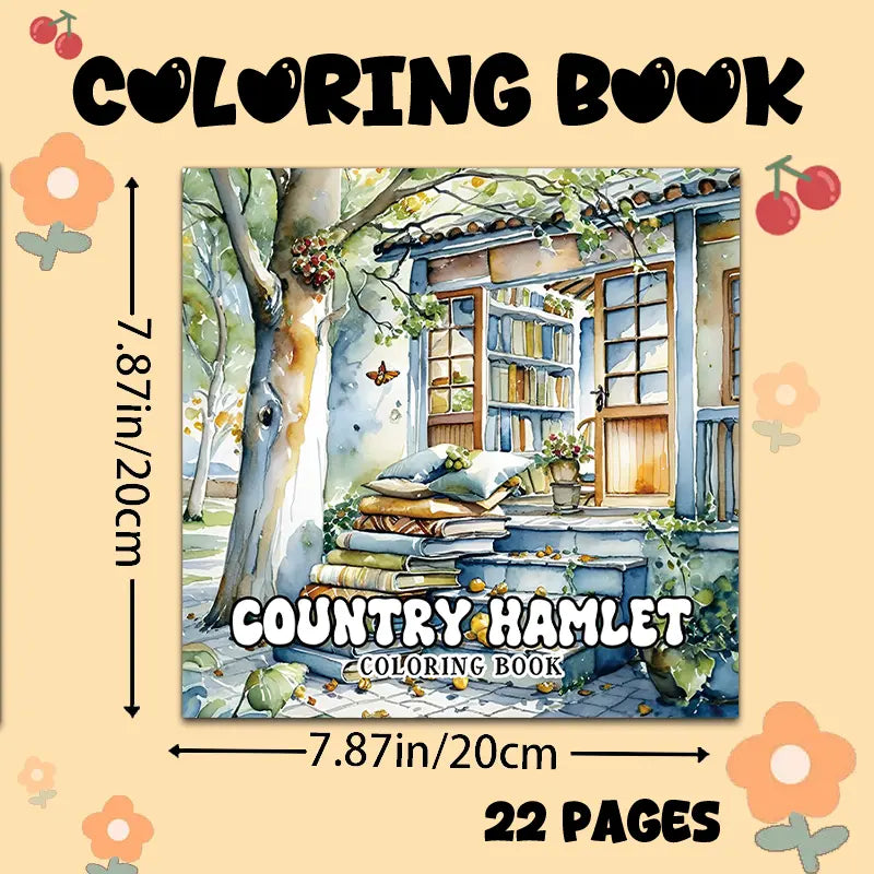 Country hamlet coloring book värityskirja