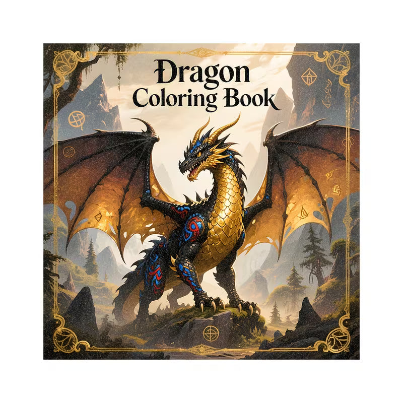 Dragon coloring book värityskirja