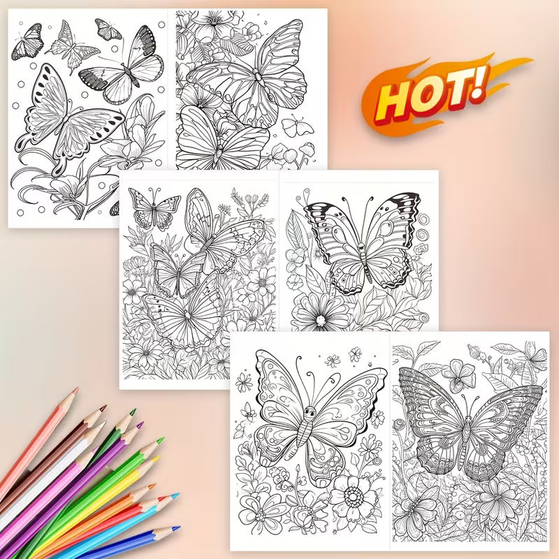 Butterfly Mandala coloring book värityskirja