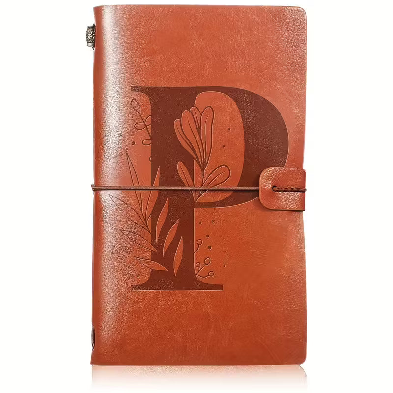 Kukka-alkukirja S PU-nahkainen matkapäiväkirja
