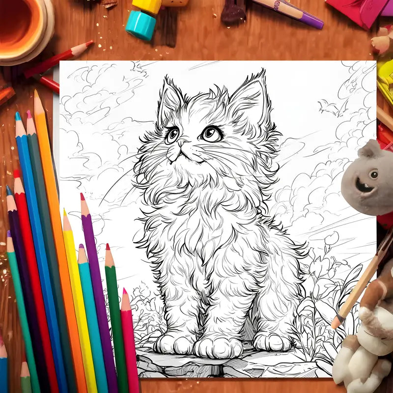 Cat world coloring book värityskirja