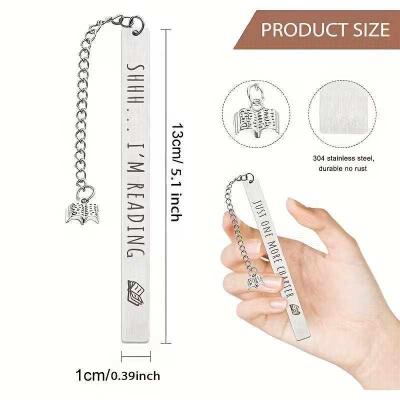 Just one more chapter -metallikirjanmerkki