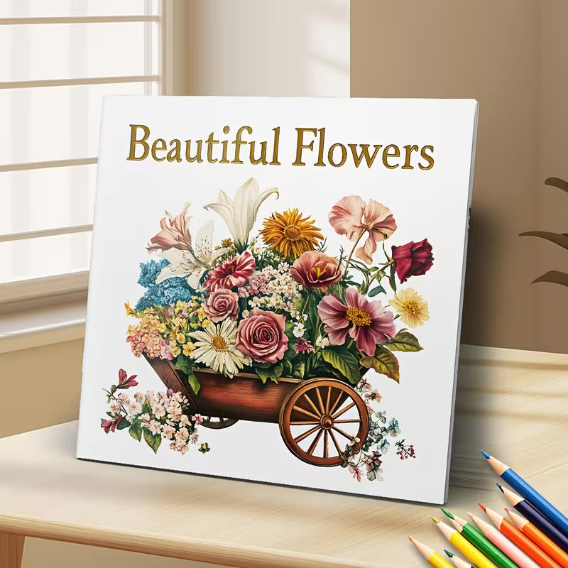 Beautiful Flowers värityskirja