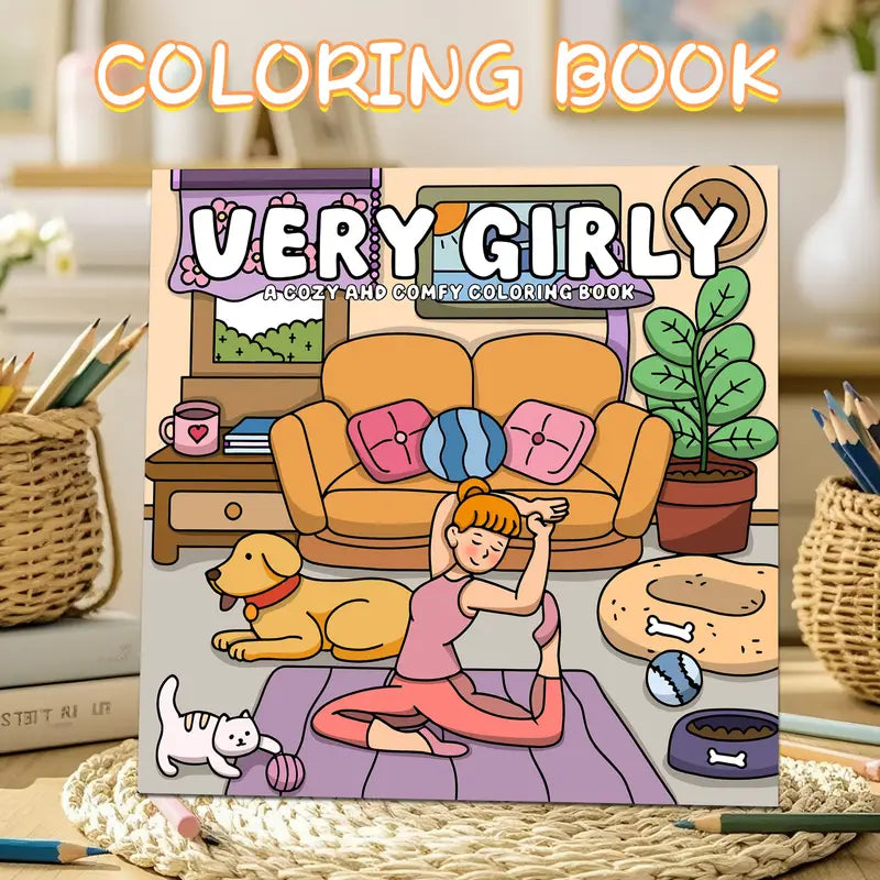Very girly coloring book värityskirja