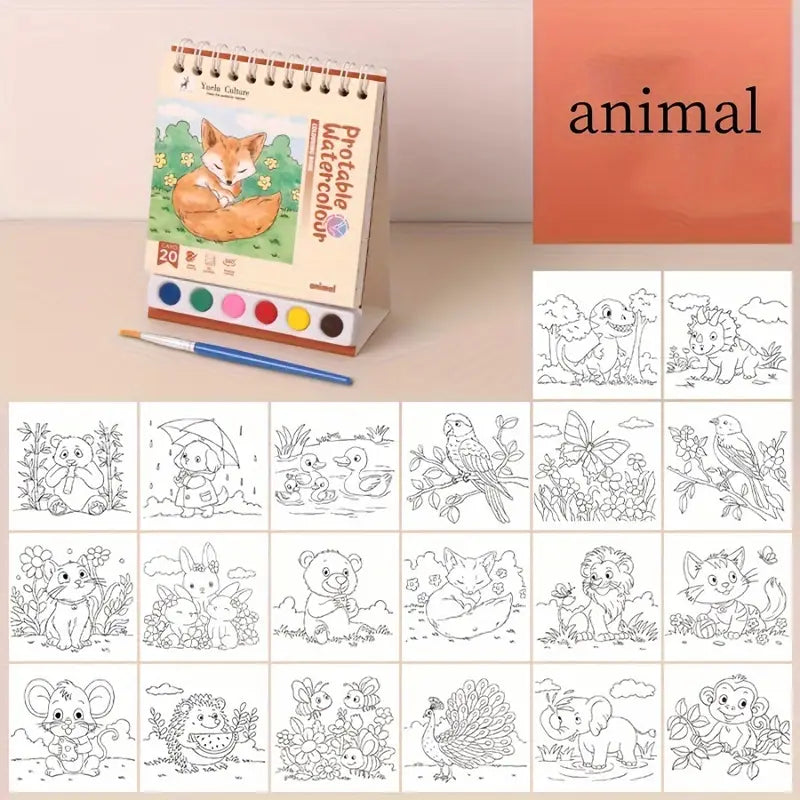 Water colors coloring book värityskirja