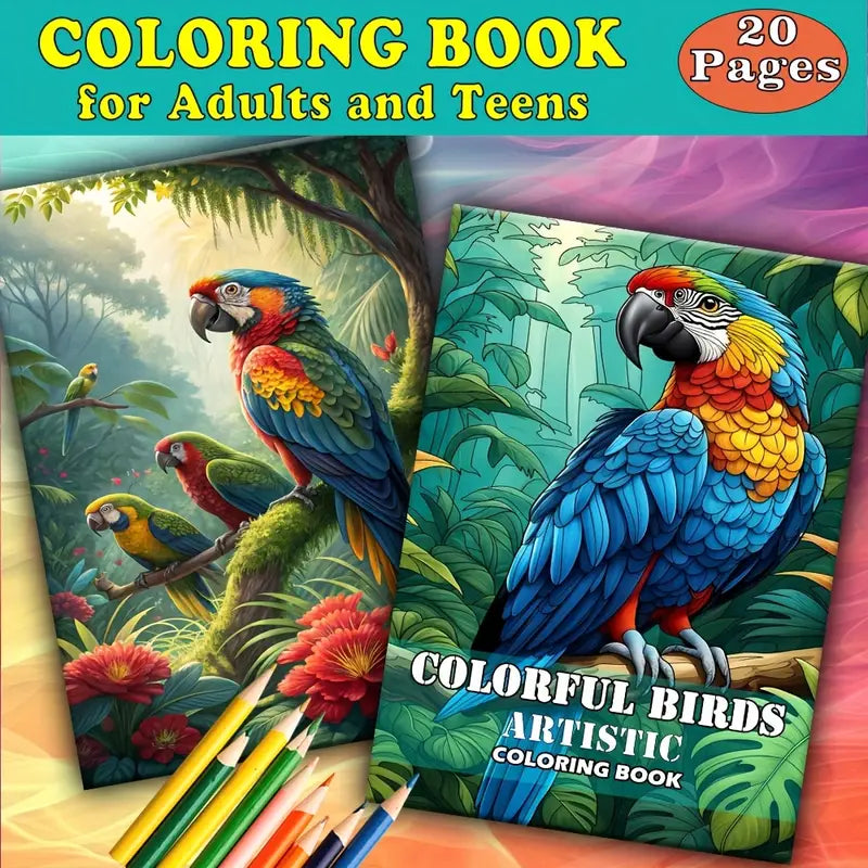 Coloring birds coloring book värityskirja