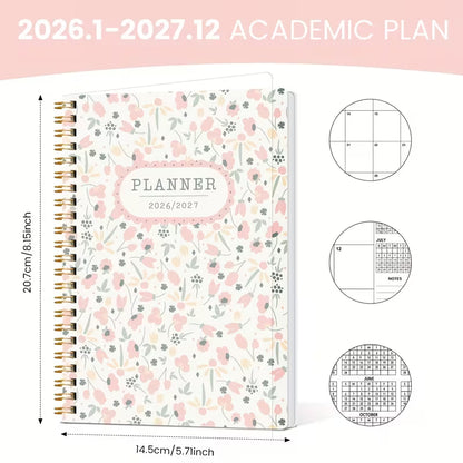 1 kpl A5 kuukausikalenteri 2026-2027