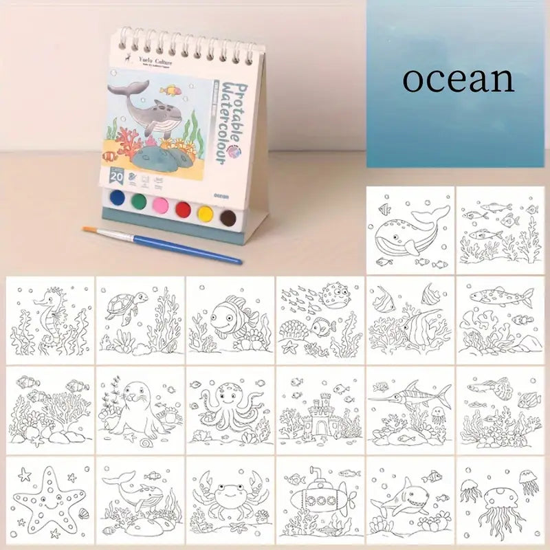 Water colors coloring book värityskirja