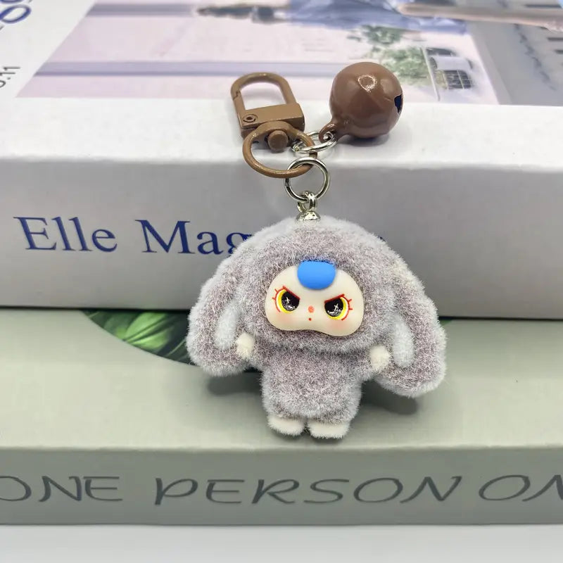 1kpl 3D-pehmolelu pupu-kani-avaimenperä