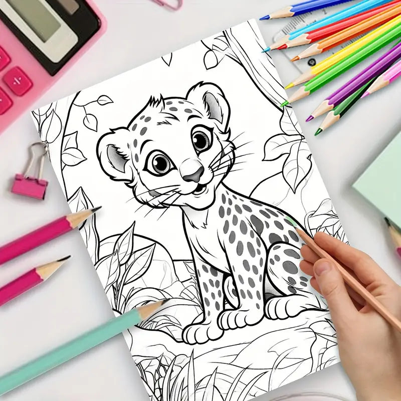 Cute animals coloring book värityskirja