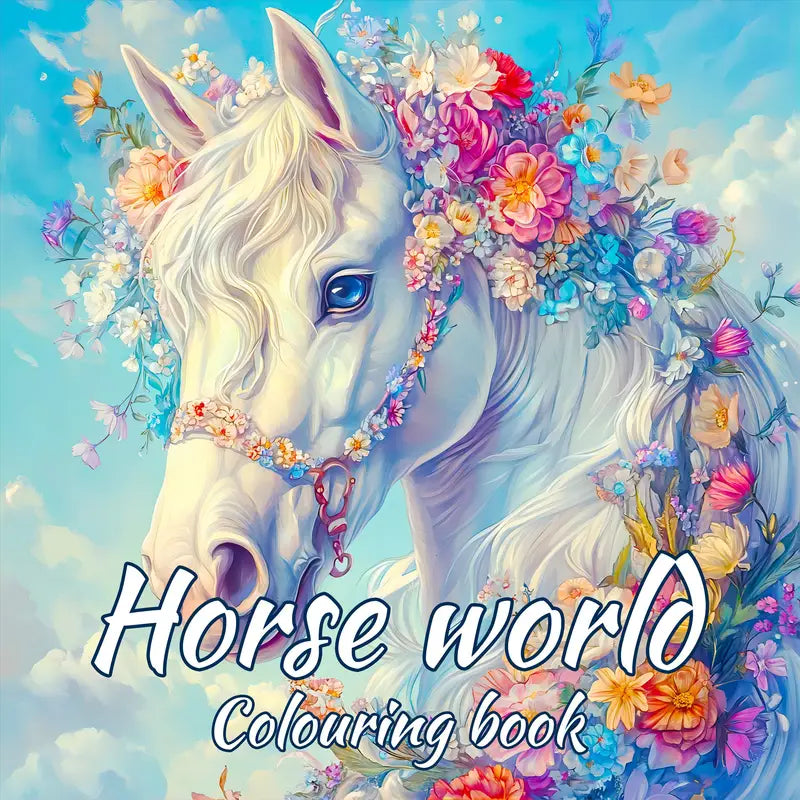 Horse world coloring book värityskirja