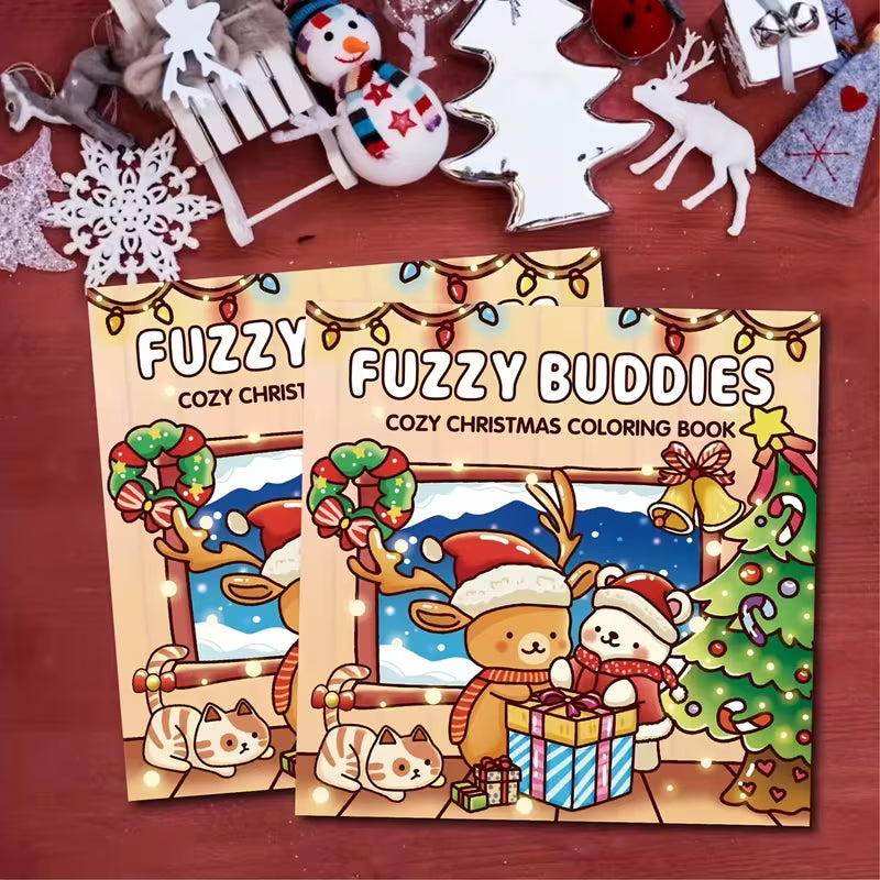 Fuzzy buddies coloring book värityskirja