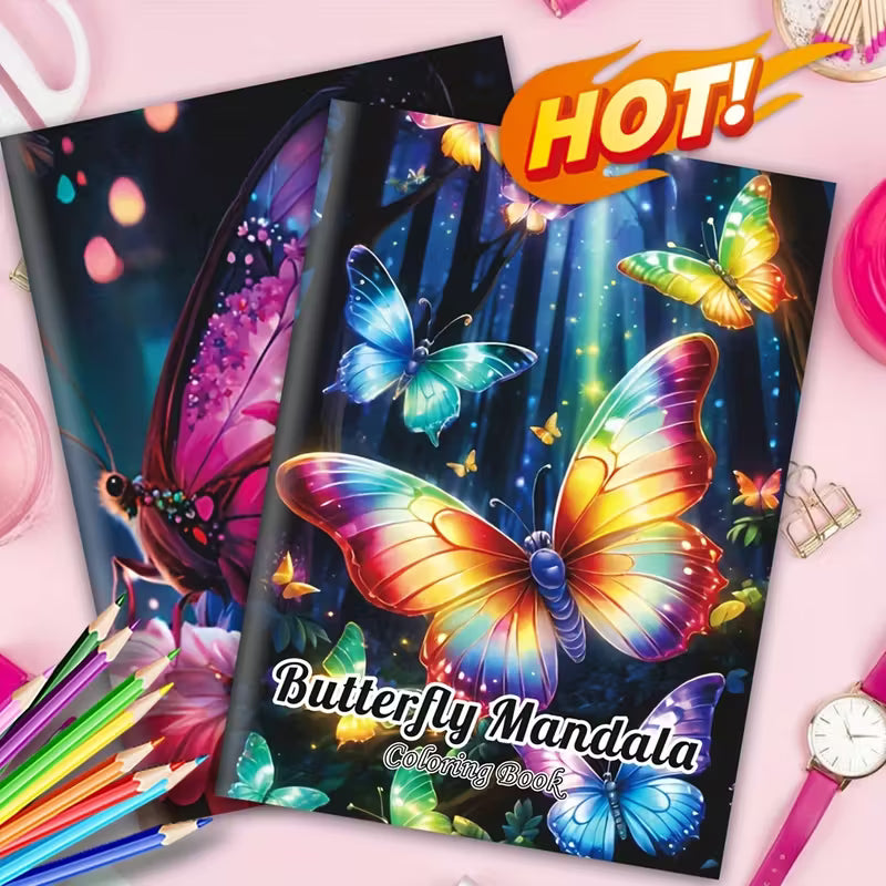Butterfly Mandala coloring book värityskirja