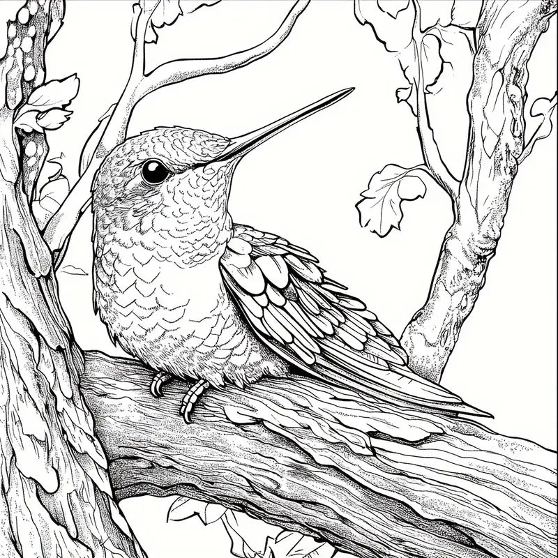 Charming Hummingbird coloring book värityskirja