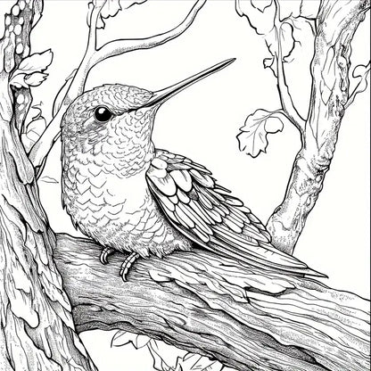 Charming Hummingbird coloring book värityskirja