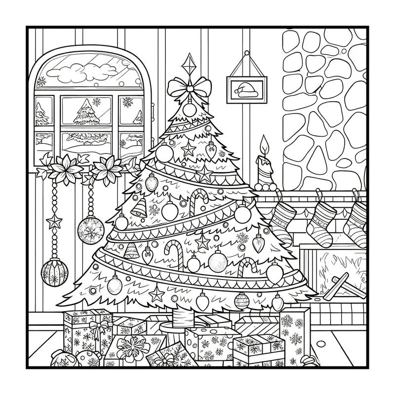 Christmas coloring book värityskirja