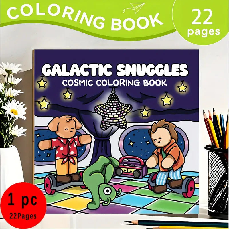 Galactic snuggles coloring book värityskirja