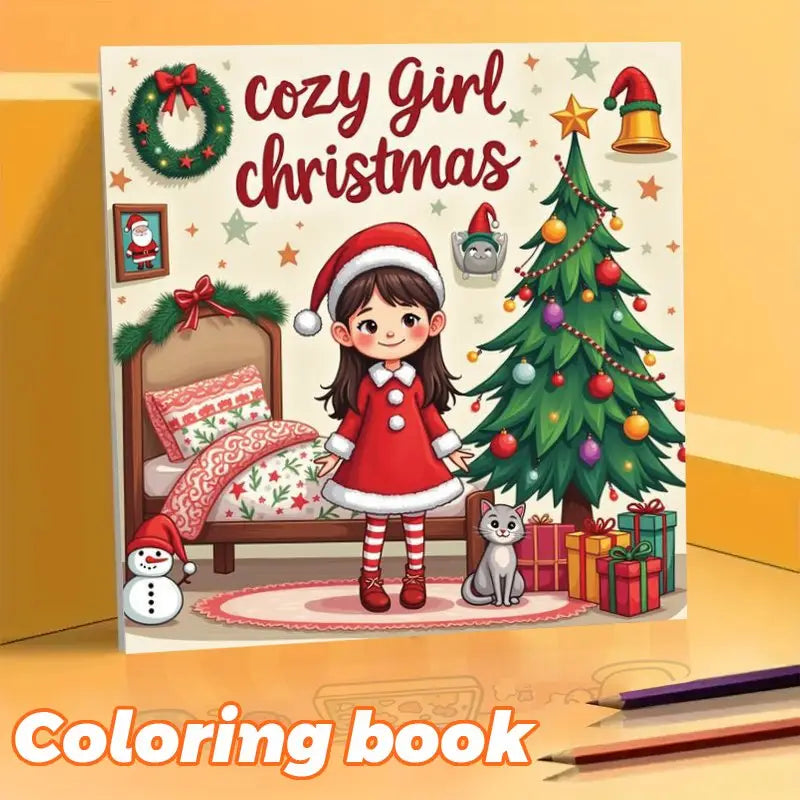 Cozy Girl Christmas coloring book Värityskirja