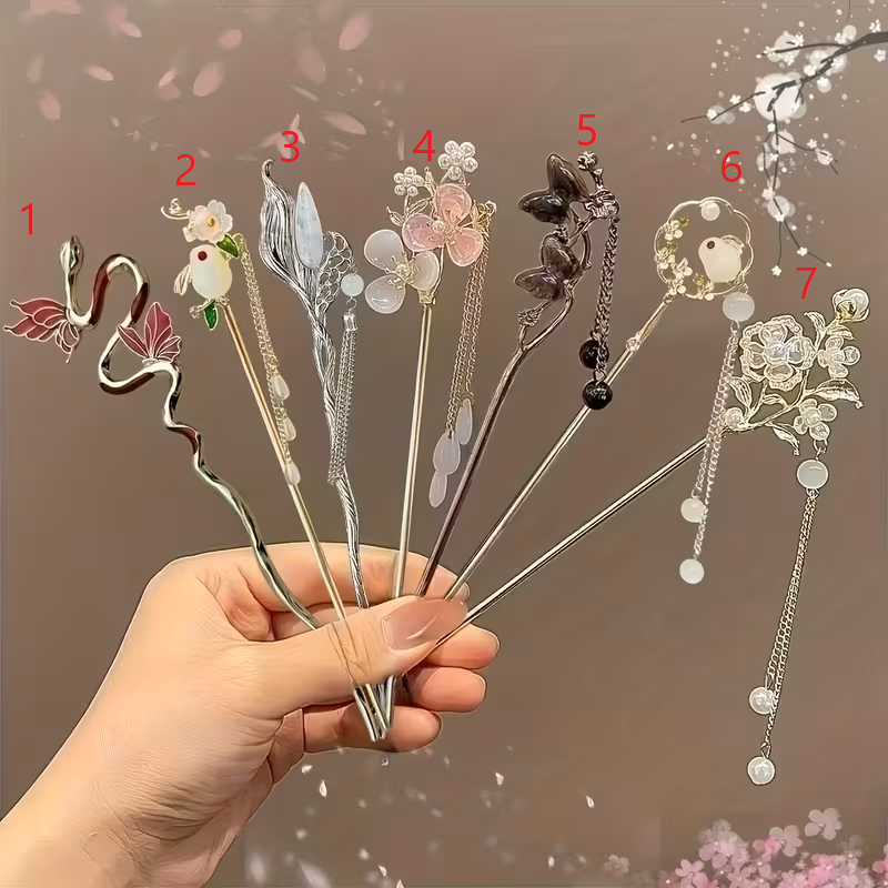 1 kpl metallisia hiuspinnejä, tyylikkäitä hiusasusteita elegantteihin kampauksiin